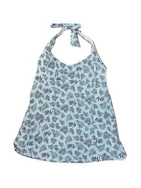 Basic Editions Blue Halter Top Swim Dress Size 14 NWT